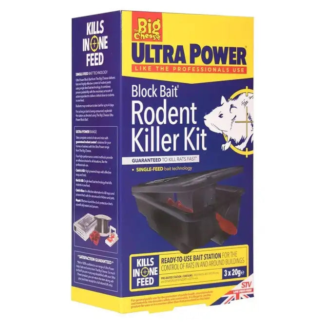 the big cheese rat ultra power block bait station 304g