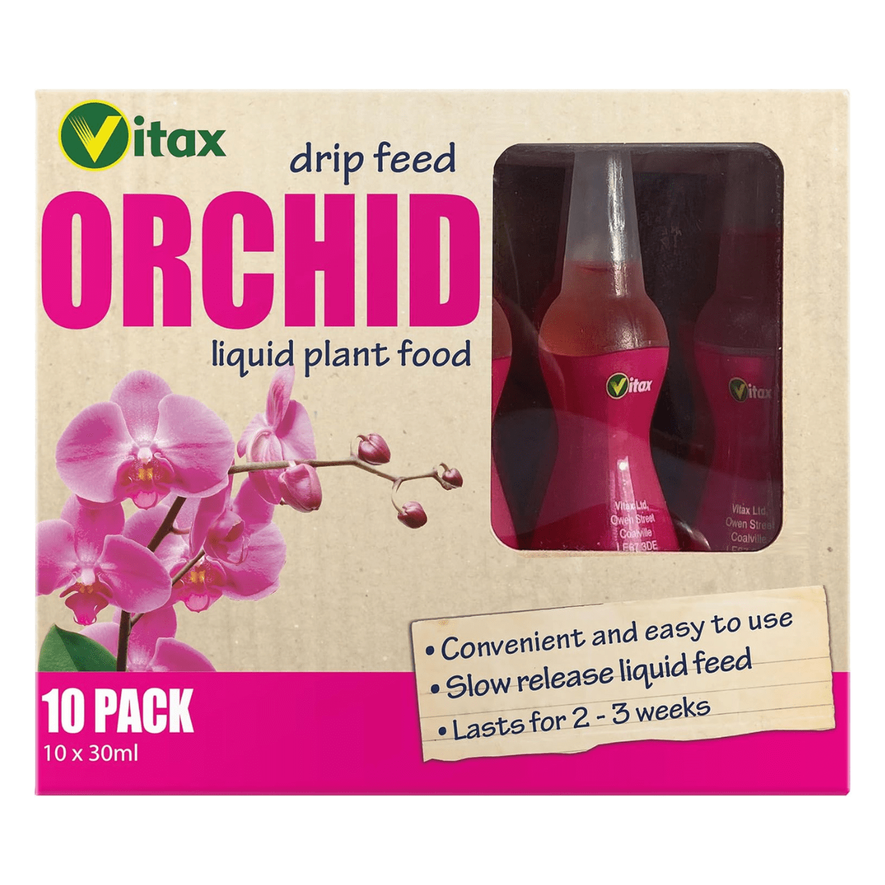 Vitax Orchid Drip Feed Mini Bottles (10 Pack) - FitfitGarden