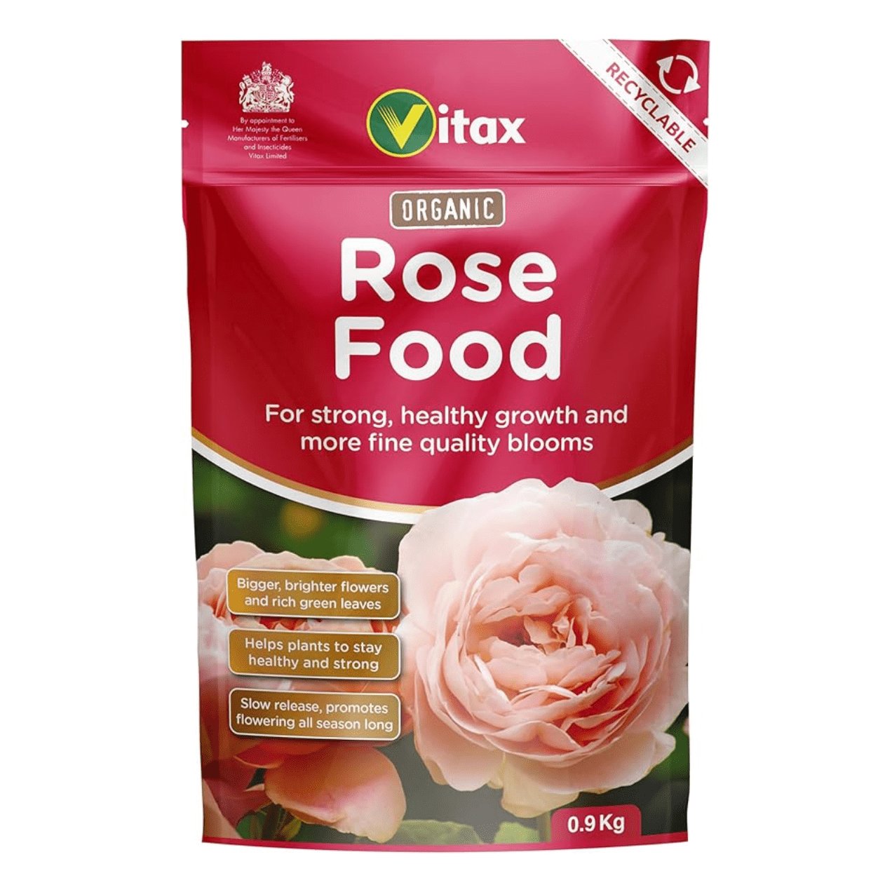 Vitax Organic Rose Feed, 0.9kg Resealable Pouch - FitfitGarden
