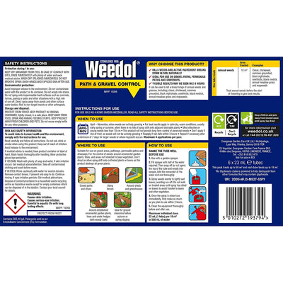 Weedol Pathclear Weedkiller 12 tube- Weedol® Pathclear™ Gravel Control Weed Killer Tubes