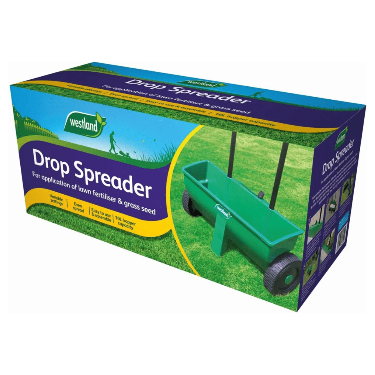 Westland Garden Lawn Soil Seed Fertiliser Spreading Grass Feed Spreader DIY