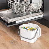 White/Grey Compost Caddy, 4.5L - FitfitGarden