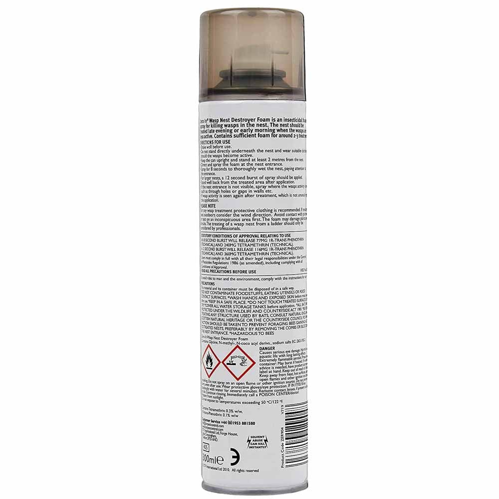 Zero In Wasp Nest Killer Foam Aerosol 300ml